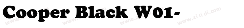 Cooper Black W01字体转换